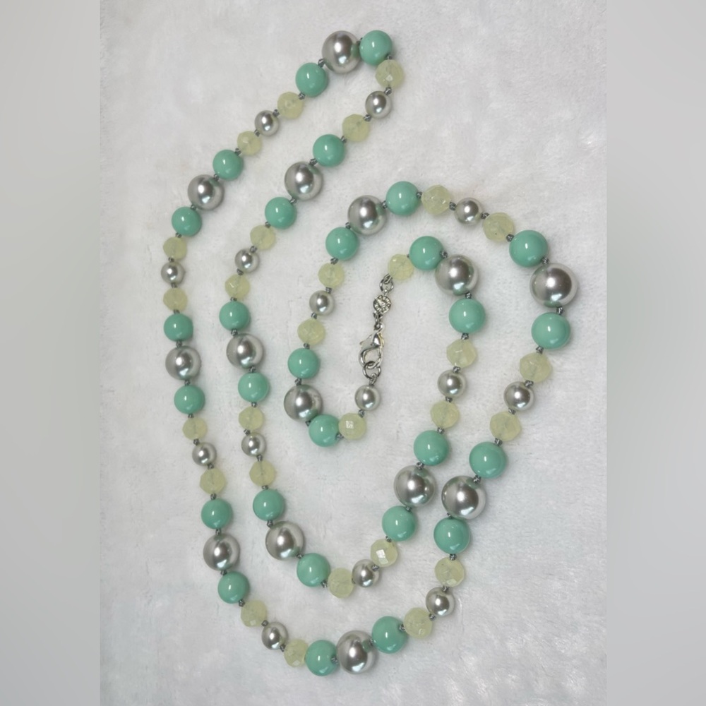 Vintage hand knotted Monet necklace
